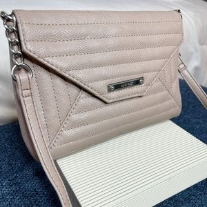 NINE WEST dusty pink quilted crossbody